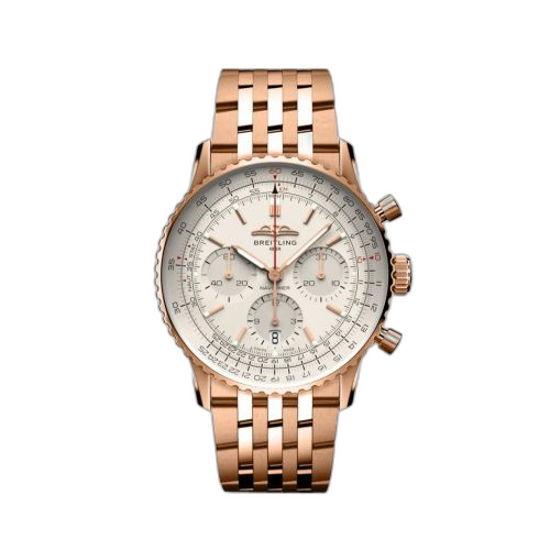 [RB0139211G1R1] Navitimer B01 Chronograph 41 Red Gold / Silver / Bracelet