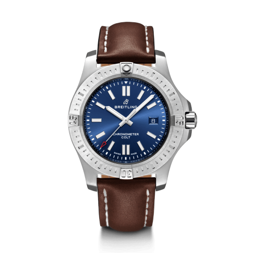 [A17388101C1X2] Chronomat Colt 44 Automatic Blue / Calf / Pin