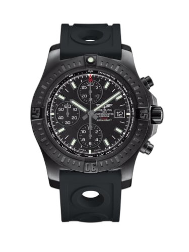 [M1338810.BF01.227S] Colt Chronograph Automatic Blacksteel / Volcano Black / Rubber