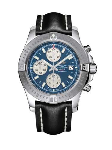 [A1338811/C914/436X/A20D.1] Colt Chronograph Automatic Stainless Steel / Mariner Blue / Calf / Folding