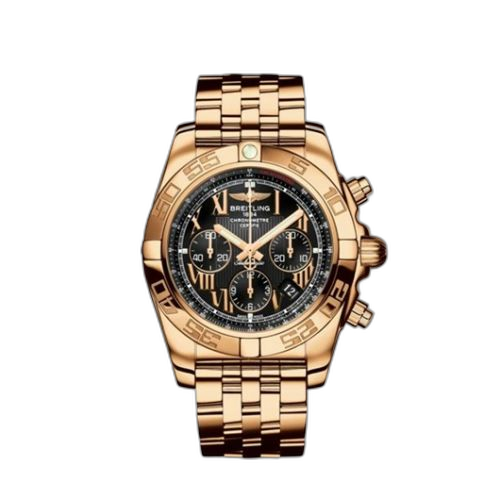 [HB011012/B957/375H] Chronomat 44 Rose Gold / Onyx Black Roman / Bracelet