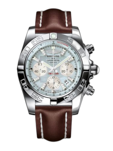 [AB011012.G686.437X] Chronomat 44 Stainless Steel / Gray Pearl Diamond / Calf