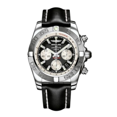 [AB011011/B967/435X] Chronomat 44 Stainless Steel / Black / Calf