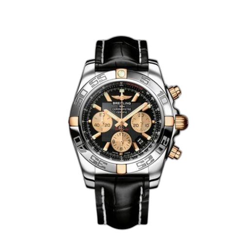 [IB011012/B968] Chronomat 44 Stainless Steel / Rose Gold / Black