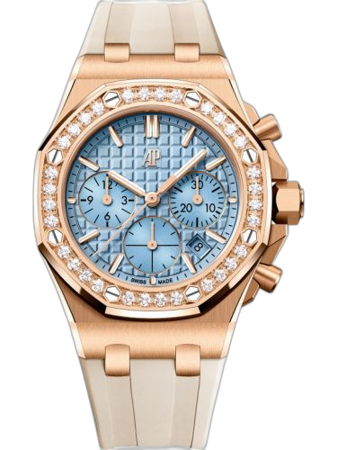 Royal Oak OffShore 26231 Lady Chronograph Pink Gold - Diamond / Blue