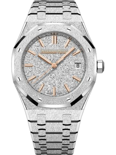 Royal Oak Selfwinding 34 Frosted White Gold / Crystal Sand