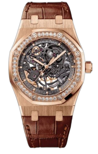 Royal Oak 15306 Openworked Selfwinding Pink Gold / Diamond