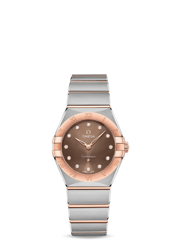 Constellation Manhattan 28 Quartz Stainless Steel / Sedna Gold / Brown - Diamond