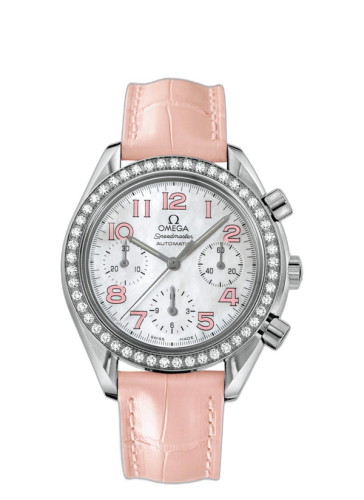 Speedmaster Reduced Ladies Stainless Steel / Diamond / MOP / Pink