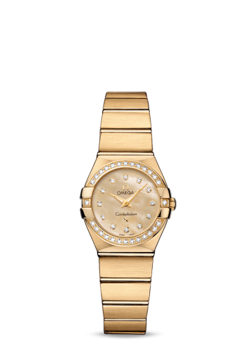 Constellation Quartz 24 Brushed Yellow Gold / Diamond / Champagne MOP