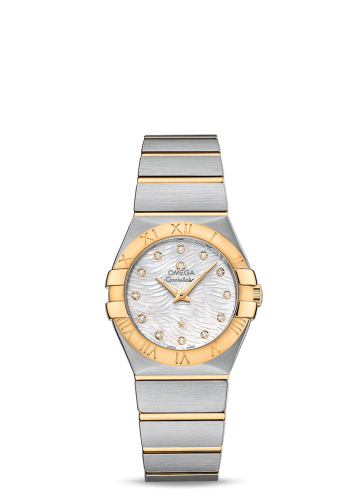 Constellation Quartz 27 Brushed Stainless Steel / Yellow Gold / Wavy MOP