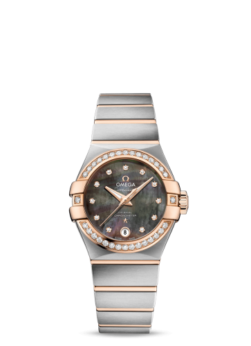 Constellation Co-Axial 27 Brushed Stainless Steel / Red Gold / Diamond / Tahiti MOP