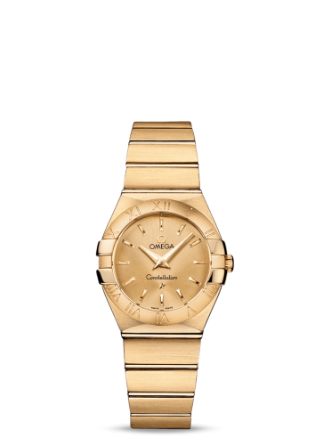 Constellation Quartz 27 Brushed Yellow Gold / Champagne