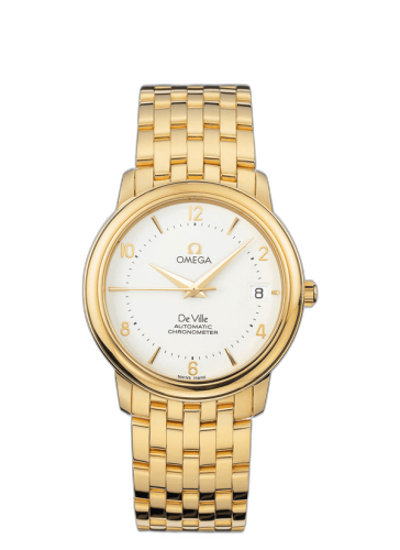 De Ville Prestige Automatic 34.7 Yellow Gold / White / Bracelet