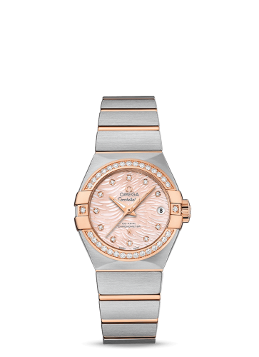 Constellation Co-Axial 27 Brushed Stainless Steel / Red Gold / Diamond / Pink MOP