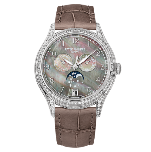 Annual Calendar 4948 White Gold Black Mother of Pearl