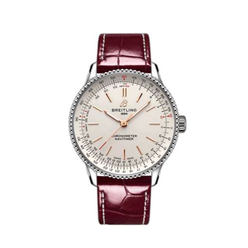 Navitimer Automatic 36 Stainless Steel / Silver / Croco / Folding