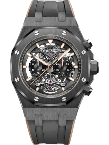Royal Oak Tourbillon Chronograph Openworked Ceramic / Pink Gold