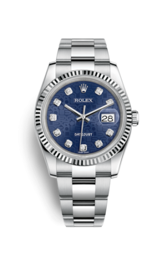 Datejust 36 Stainless Steel Fluted / Oyster / Blue Computer