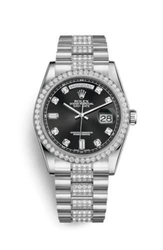 Day-Date 36 Platinum Diamonds / President Diamonds / Black Diamonds