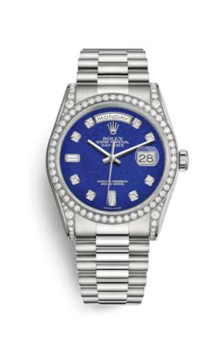 Day-Date 36 White Gold Diamonds / President / Lapis Diamonds