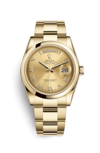 Day-Date 36 Yellow Gold Domed / Oyster / Champagne