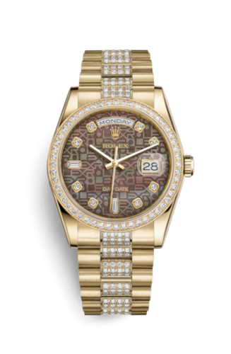 Day-Date 36 Yellow Gold Diamonds / President / Black MOP Computer