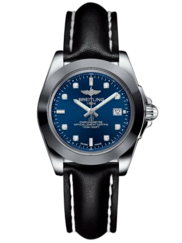 Galactic 32 Sleek Edition Stainless Steel / Horizon Blue Diamond / Calf