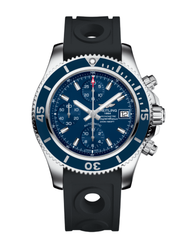 Superocean Chronograph 42 Stainless Steel / Blue / Rubber / Pin