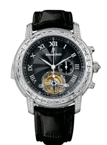 Jules Audemars Minute Repeater Tourbillon Chronograph White Gold / Diamond / Black
