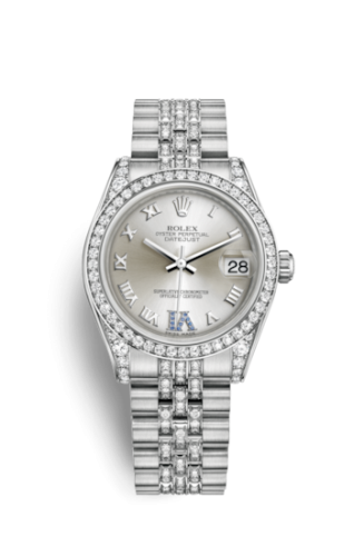Datejust 31 White Gold Diamond / Jubilee Diamond / Silver Roman