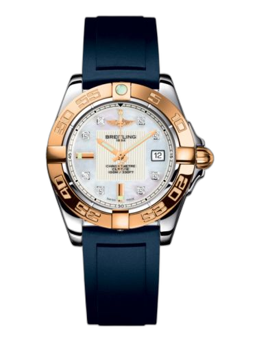Galactic 32 Stainless Steel / Rose Gold / Pearl Diamond / Rubber