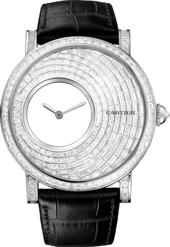 Rotonde de Cartier Mysterious Hour White Gold / Baguette