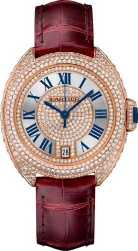 Clé de Cartier 35 Pink Gold / Full Diamonds / Red