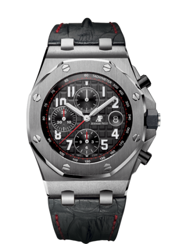 [26470ST.OO.A101CR.01] Royal Oak Offshore 26470 Stainless Steel / Black / Alligator