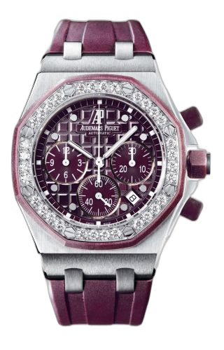 [26048SK.ZZ.D066CA.01] Royal Oak OffShore 26048 Lady Chronograph Stainless Steel / Plum