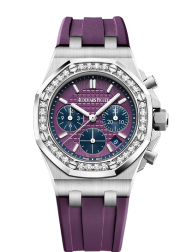 [26231ST.ZZ.D075CA.01] Royal Oak OffShore 26231 Lady Chronograph Stainless Steel / Plum / Diamond
