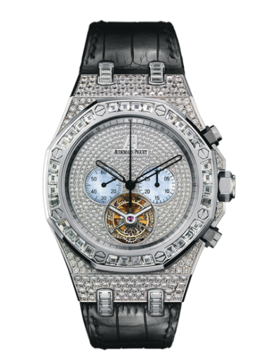 [26116BC.ZZ.D002CR.01] Royal Oak Tourbillon Chronograph White Gold / Diamond / Strap