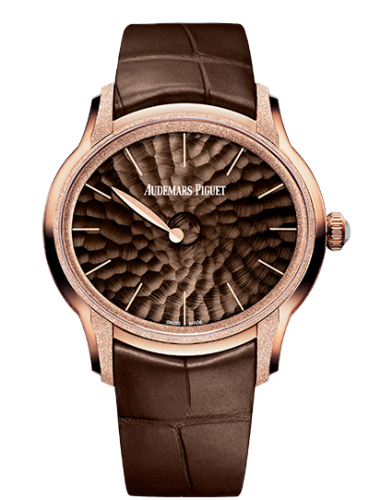 [77266OR.GG.A823CR.01] Millenary Frosted Gold Philosophique Pink Gold / Brown