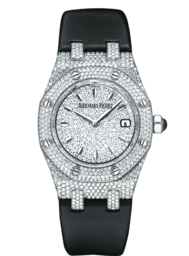 [67625BC.ZZ.D004SU.01] Royal Oak Quartz 67625 White Gold / Diamond / Diamond / Strap