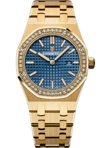 [67651BA.ZZ.1261BA.02] Royal Oak 67651 Quartz Yellow Gold / Blue
