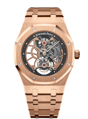 [26518OR.OO.1220OR.01] Royal Oak Ultra Thin Tourbillon Openworked Pink Gold