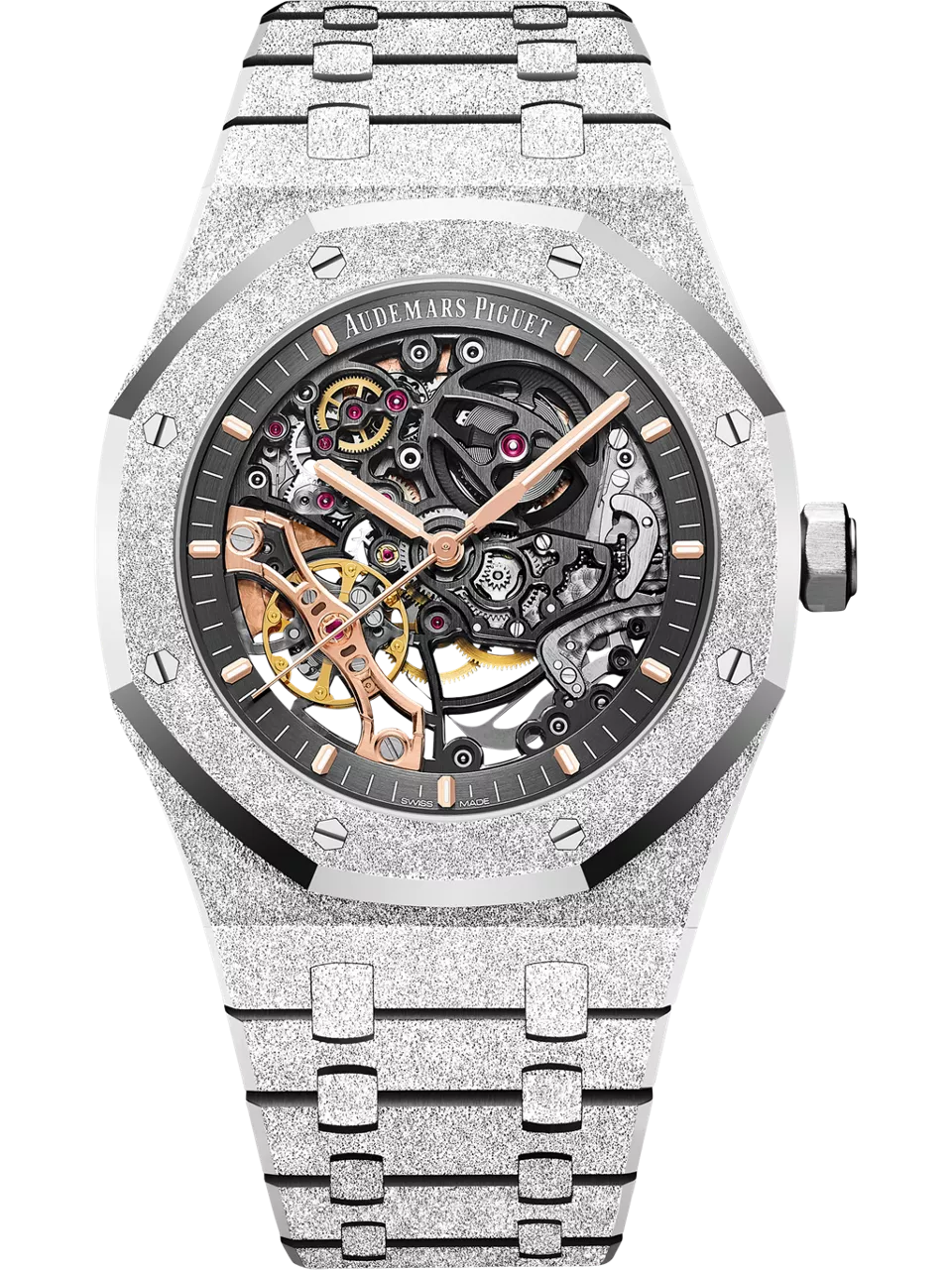 [15407BC.GG.1224BC.01] Royal Oak 41 Double Balance Wheel Openworked Frosted White Gold
