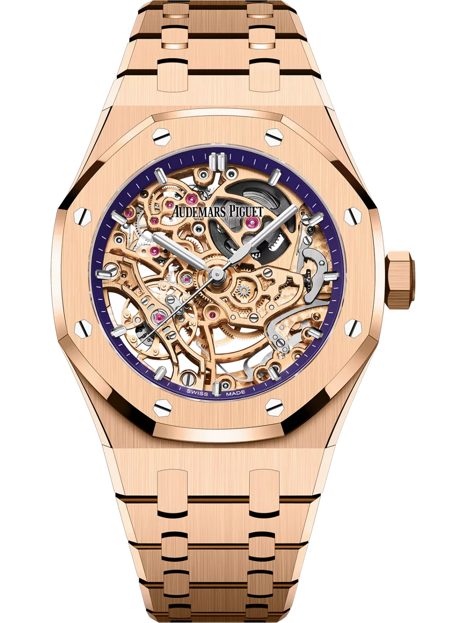 [15467OR.OO.1256OR.02] Royal Oak 37 Double Balance Wheel Openworked Pink Gold / Purple