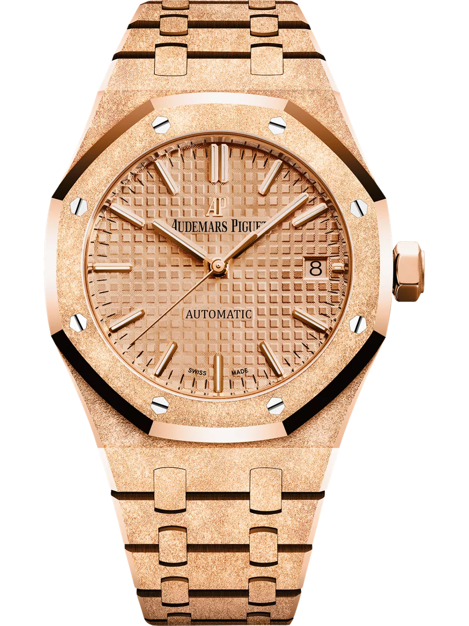 [15454OR.GG.1259OR.03] Royal Oak 15454 Selfwinding Frosted Pink Gold / Pink