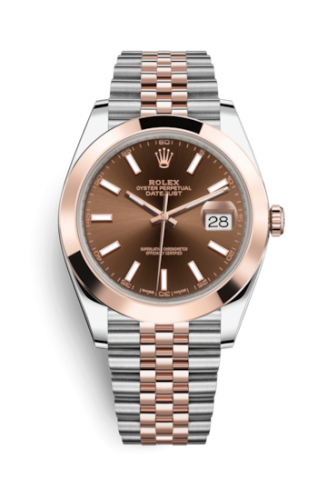 [126301-0002] Datejust 41 Rolesor Everose Smooth / Jubilee / Chocolate