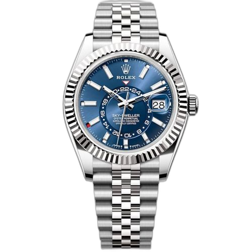 [336934-0006 (aka: M336934-0006)] Sky-Dweller Stainless Steel - White Gold / Blue / Jubilee
