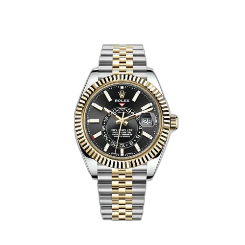 [326933-0005 (aka: M326933-0005)] Sky-Dweller Stainless Steel / Yellow Gold / Black / Jubilee