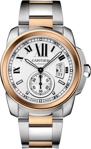 [W7100036] Calibre de Cartier 42 Stainless Steel / Pink Gold / Silver / Bracelet
