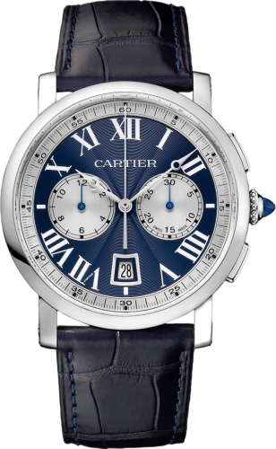 [W1556239] Rotonde de Cartier Chronograph White Gold / Blue